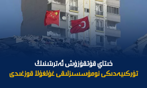 خىتاي قۇتقۇزۇش ئەترىتىنىڭ تۈركىيەدىكى نومۇسسىزلىقى غۇلغۇلا قوزغىدى,