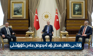 ۋاڭ يى خاقان فىدان ۋە ئەردوغان بىلەن كۆرۈشتى